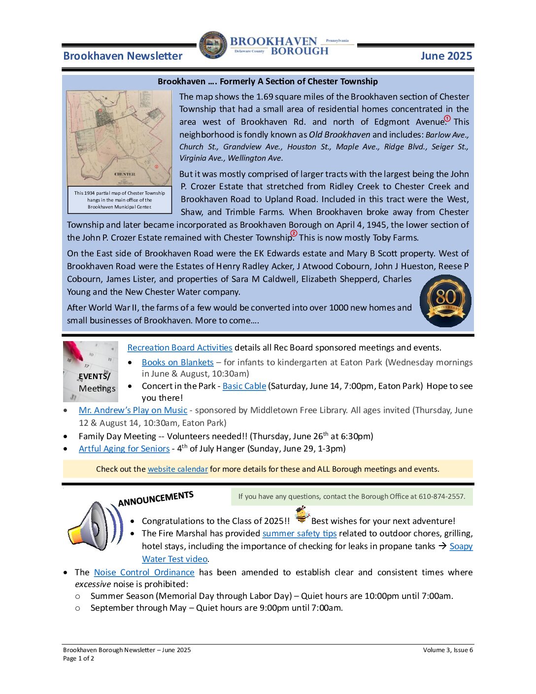 Thumbnail of the first page of 'Newsletter – June 2025'