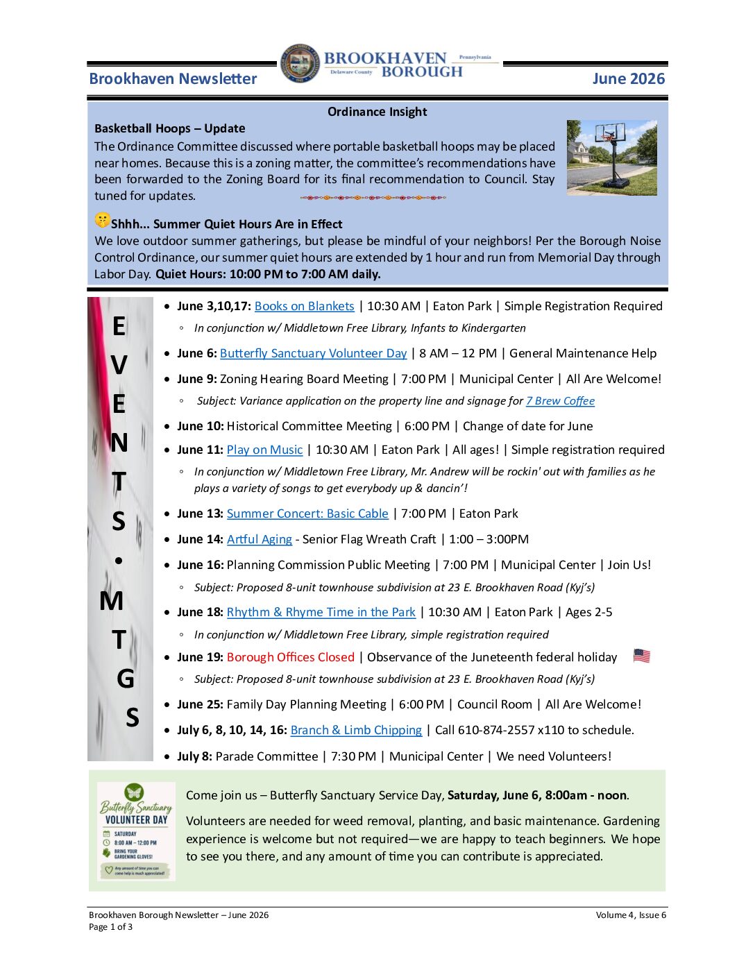 Thumbnail of the first page of 'Newsletter – June 2026'